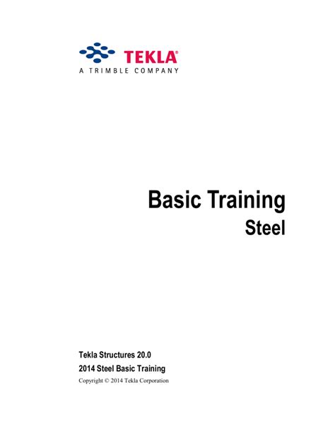 Tekla Structures Training Manual